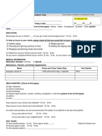 Pediatric Nutrition Assessment Form