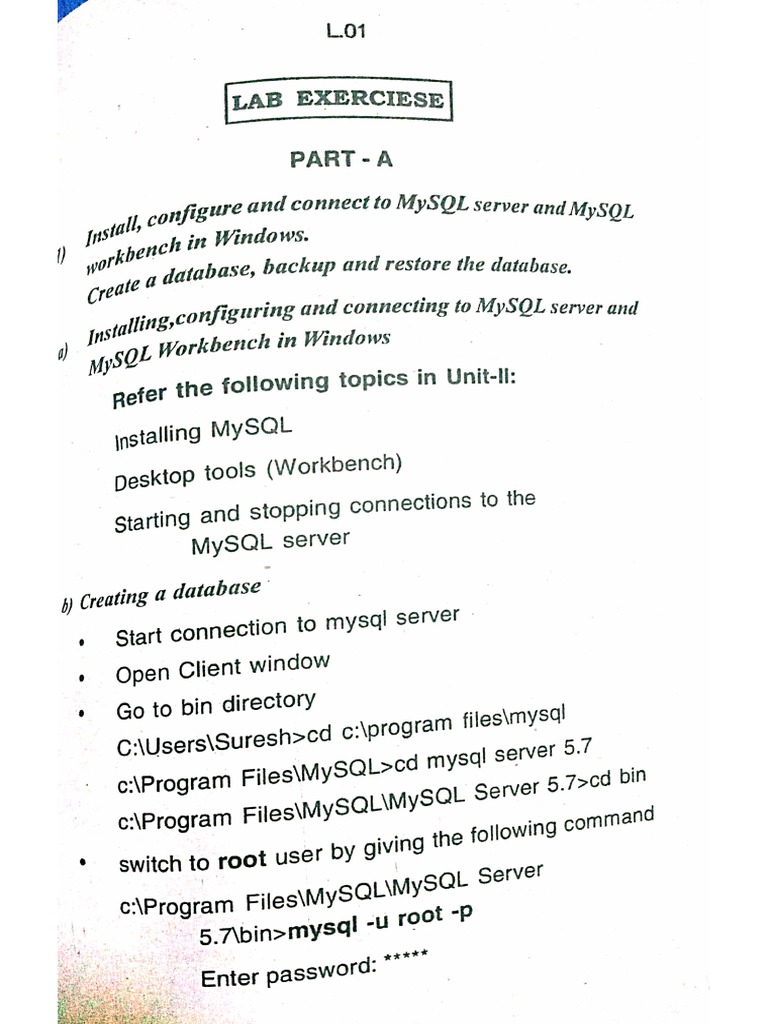 RDBMS Practical Manual PDF