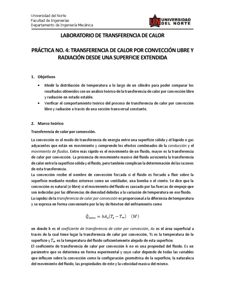 Convección y Radiación en Transferencia de Calor | PDF | Convección ...