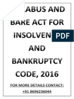 Limited Insolvency Exam Syllabus and Details Released