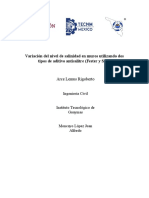 Variación Del Nivel de Salinidad en Muros Utilizando Dos Tipos de Aditivo Antisalitre