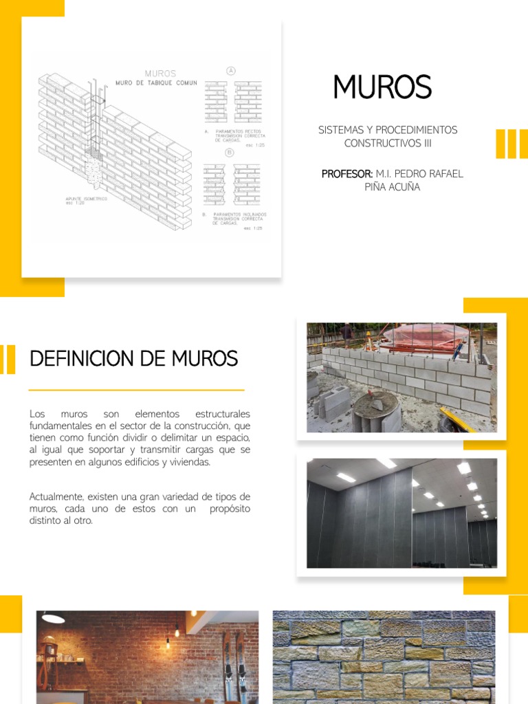 Exposicion Muros | PDF | Paneles de yeso | Hormigón