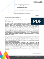 Anexo 20 Formato de Carta de Crédito Edomex