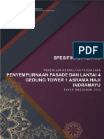 Spesifikasi Teknis Penyempurnaan LT 4 Gedung Tower I Asrama Haji Indramayu
