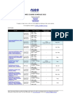 2022 Niec Course Schedule