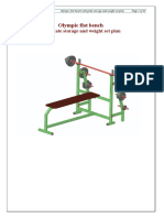 Olympic Flat Bench With Plate Storage and Weight Set