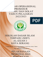 Standar Operasional Prosedur Wudhu Dan Solat Tahun Pelajaran 2022/2023