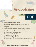 Metabolisme - Anabolisme