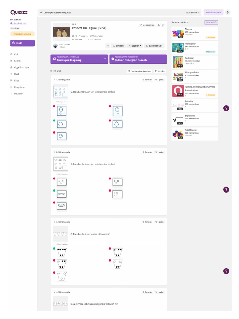 Screencapture Quizizz Admin Quiz 625679a87118f7001d5c725c Posttest Tiu ...