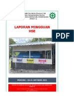 Laporan Mingguan HSE Tanjung Lesung Periode 29 Oktober - 31 Oktober 2021