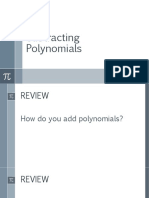1Q - 3 Review of Subtracting Polynomials