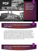 Chapter 3 School Life in Ateneo and The University of Sto Tomas