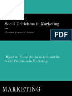 Social Criticims of Marketing