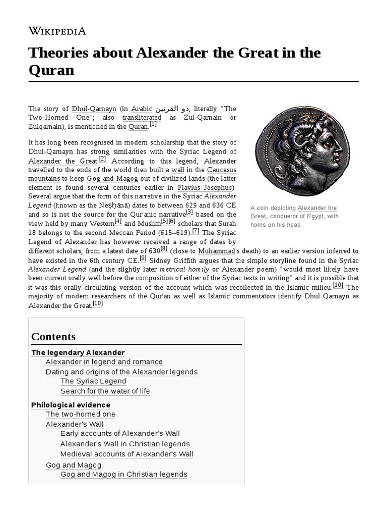 Theories About Alexander The Great in The Quran PDF