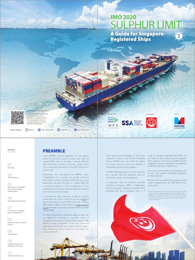 Mpa Imo 2020 Guide For Singapore Registered Ships | PDF