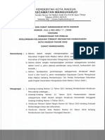 SK Tentang Pembentukan Tim Penilai Perlombaan Kelurahan Tingkat Kecamatan Manguharjo Kota Madiun Tahun 2018