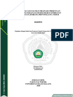 Studi Evaluasi Saluran Drainase Perkotaan Berbasis Ecodrainage Di Kelurahab Jombatan Kecamatan Jombang Provinsi Jawa Timur