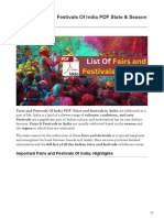 List of Fairs and Festivals of India PDF @exam - Stocks