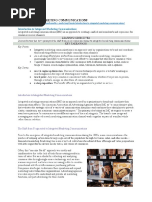 INTEGRATED MARKETING COMMUNICATIONS