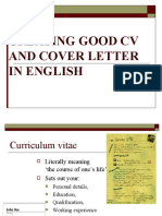 How To Make A Good CV and Cover