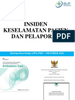 Materi IKP & Pelaporan Insiden - LIPA PKP - Sonny