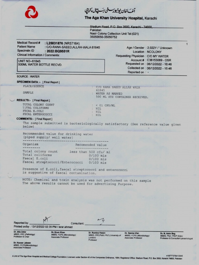 Agha Khan Lab December2022 PDF