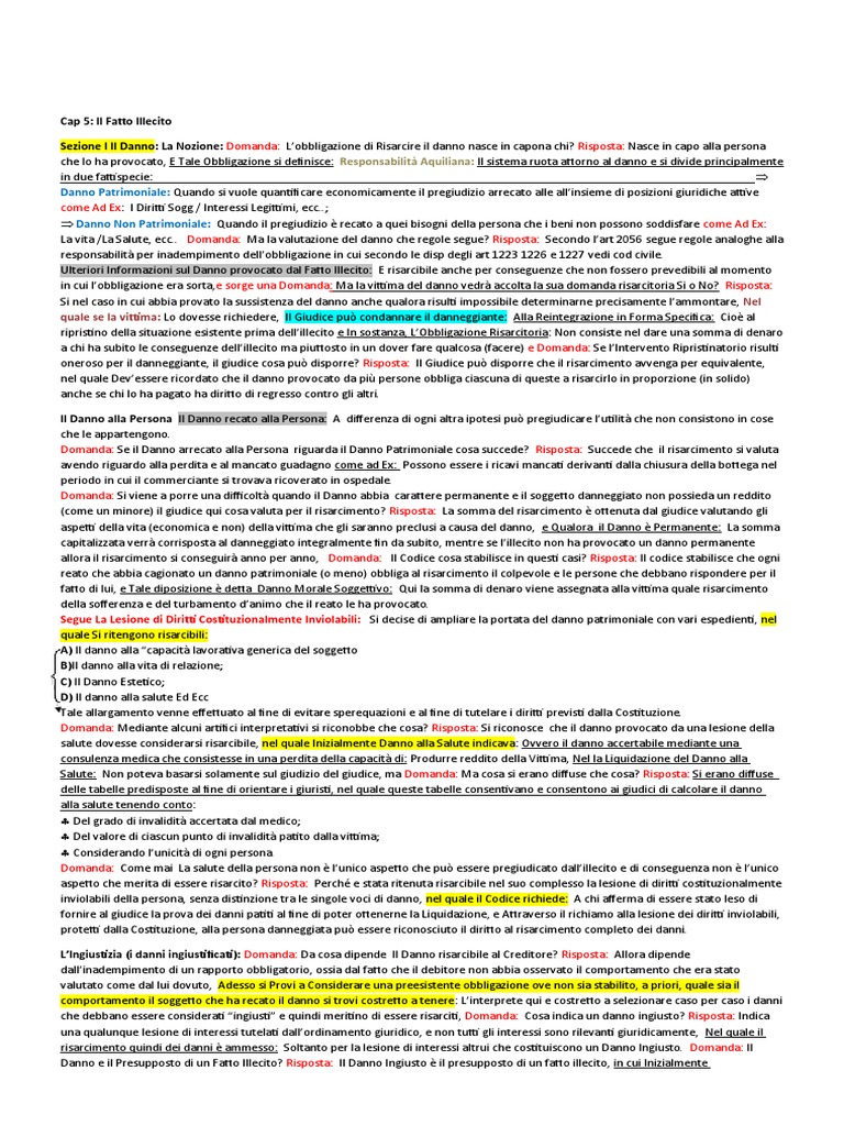 Cap 5 Diritto Privato | PDF