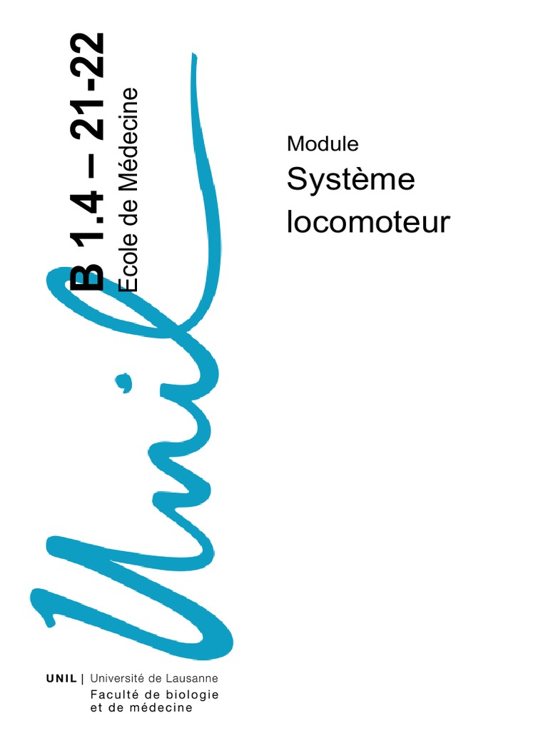 Cahier de Module B1.4 - Système Locomoteur | PDF | Main | Pied