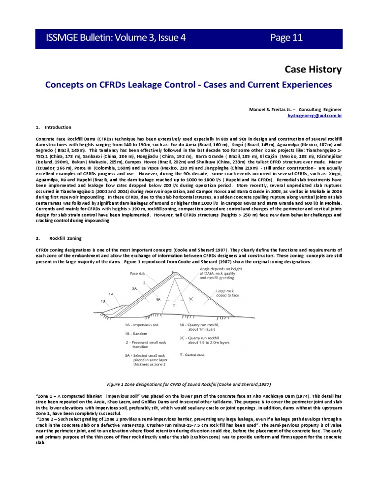 CFRD Design and Leakage Control Insights | PDF | Dam | Concrete