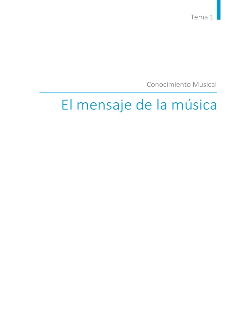 Tema 1 Pdf Melodía Sonido