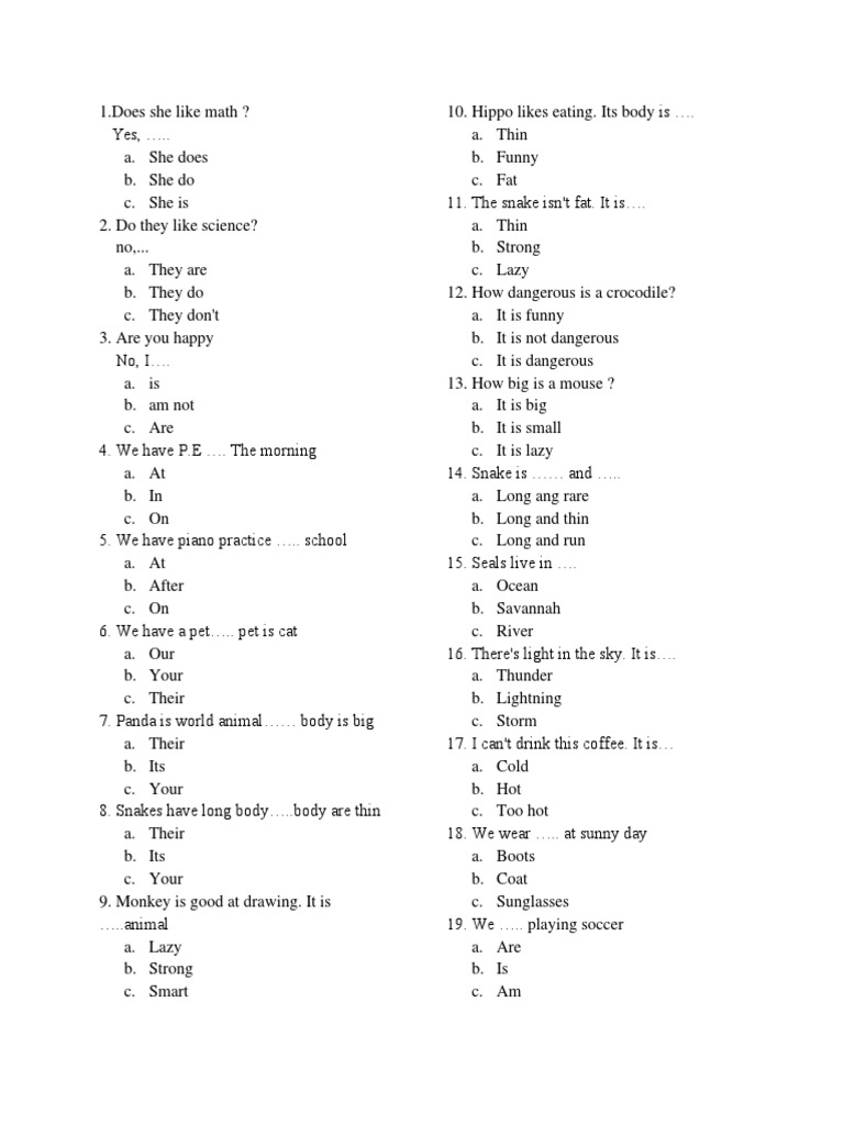 Latihan Soal Kelas 2 Pdf