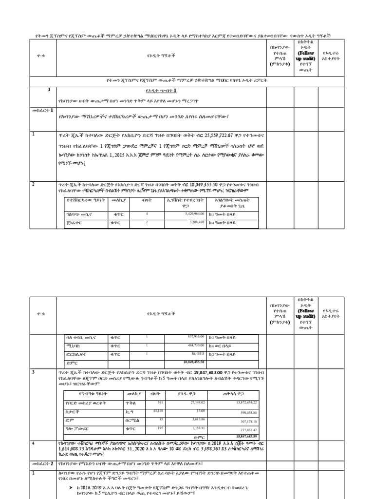 Yetmen Follow Up Audit | PDF