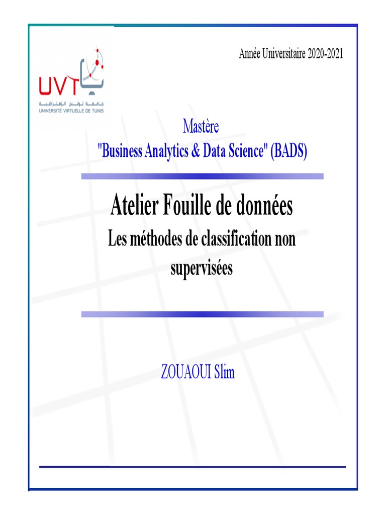 Classifications Non Supervisées | PDF | Analyse des données | Mathématiques
