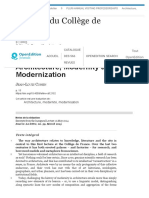 Architecture, Modernity and Modernization - Proposta Louis Cohen