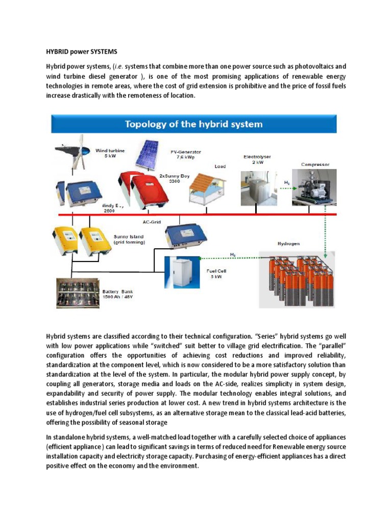 HYBRID Power SYSTEMS | PDF | Power Inverter | Photovoltaics