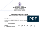 Format For Observation Guide