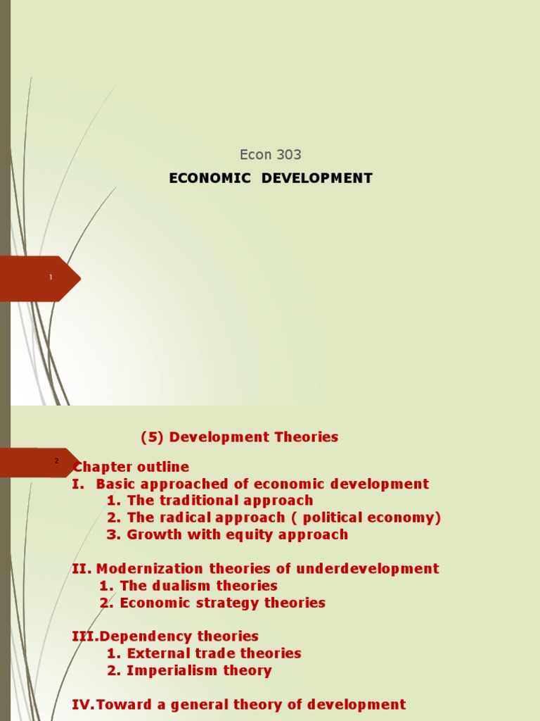 Economic Development: Econ 303 | PDF | Economic Growth | Economics