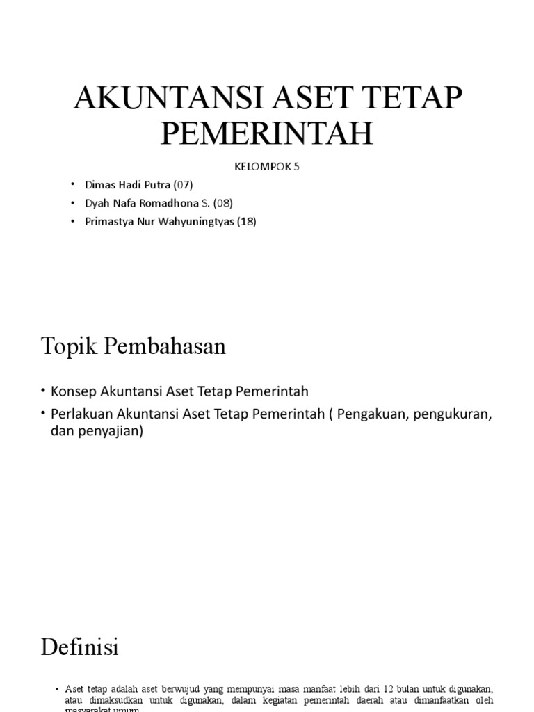 Akuntansi Aset Tetap Pemerintah | PDF