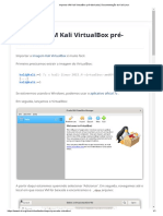 Importar VM Kali VirtualBox Pré-Fabricada - Documentação Do Kali Linux