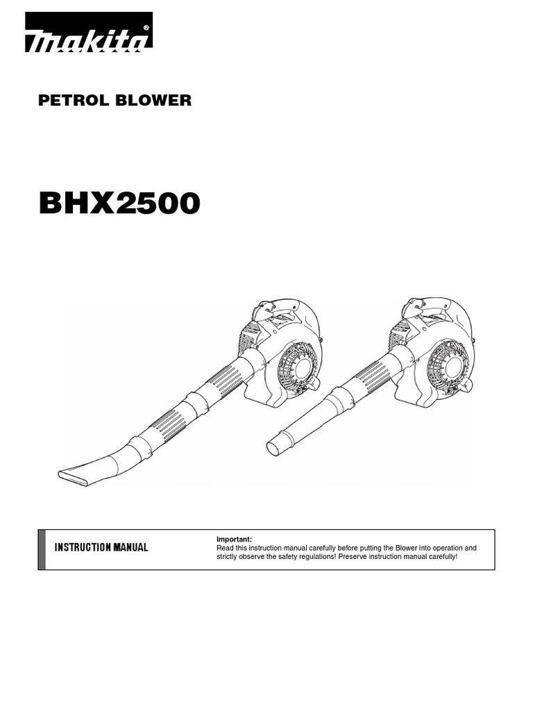 Guide to Proper Use and Maintenance of the MAKITA BHX2500 Petrol Blower