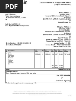 invoice book
