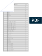 Spares List Machines