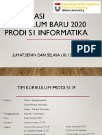 Sosialisasi Kurikulum Baru 2020 Prodi S1 IF