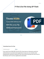 Tecno KG6k FRP File & Da File Using SP Flash Tool - Get GSM Tips