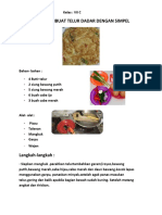 Cara Membuat Telur Dadar Dengan Simpel (Teti)