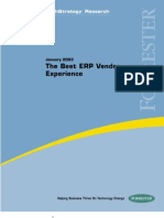 2003.01 - The Best ERP Vendor Experience Forrester