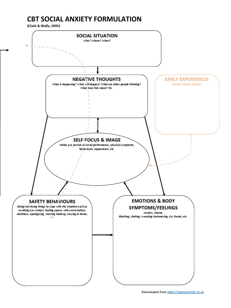 CBT Social Anxiety Formulation PDF