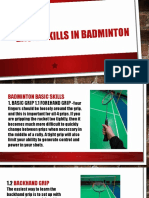 Basic Skills of Badminton