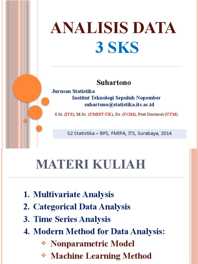 Kuliah 1 Pengantar Analisis Data Download Free Pdf Time Series