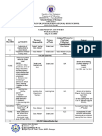 WFH Election 2022 CALENDAR OF ACTIVITIES